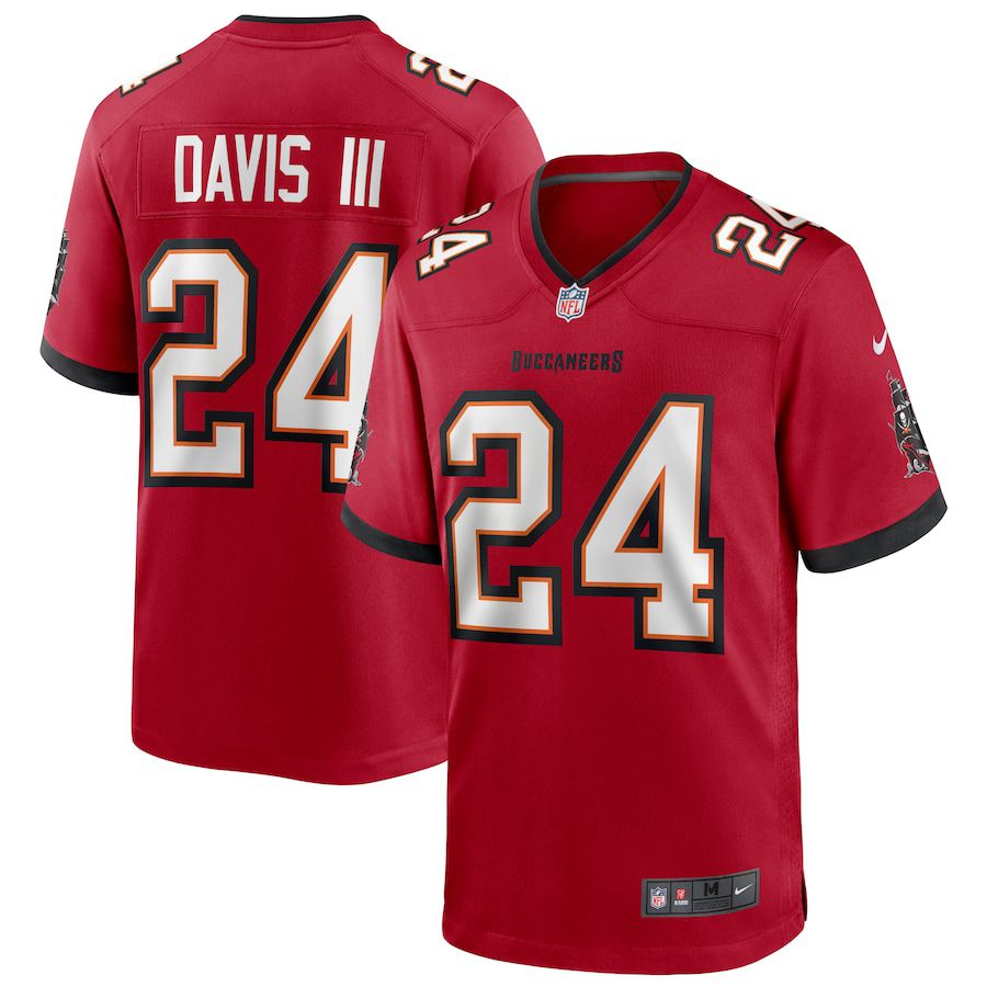 Men Tampa Bay Buccaneers #24 Carlton Davis III Nike Red Game Player NFL Jersey